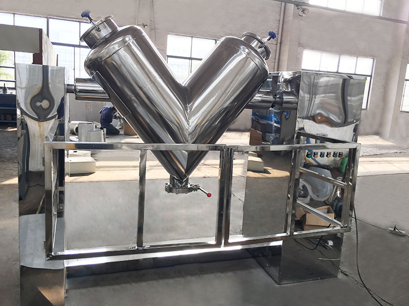 食品級(jí)V型混合機(jī)、配防護(hù)欄